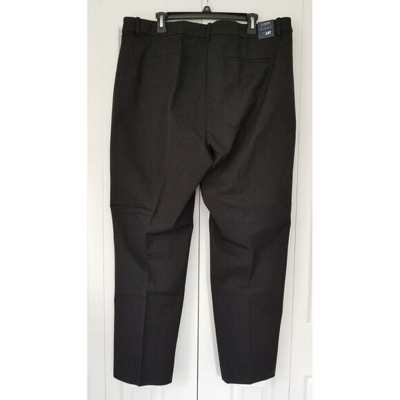 J. Crew Tall Kallie Tall Straight Leg Pants Size T18 Black NWT $98 BO900 - Picture 3 of 8